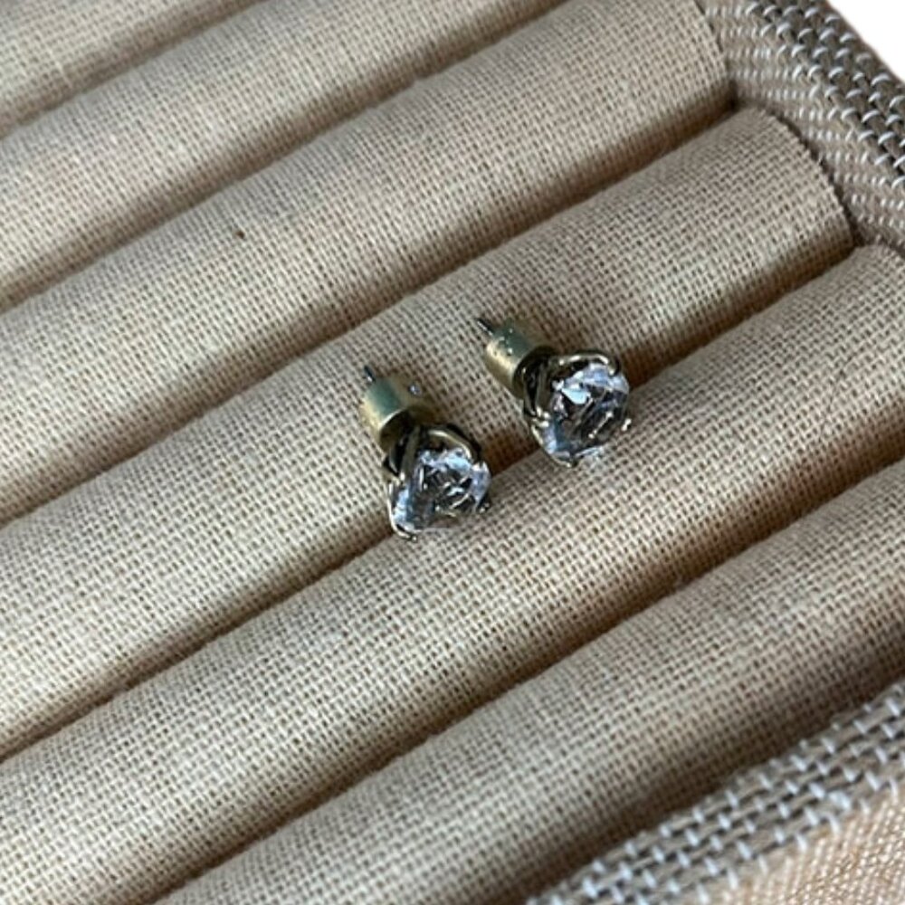 Chloe + Isabel - Round Clear Crystal Stud Earrings